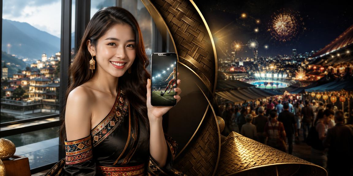 Người dùng tại Sapa truy cập hỗ trợ trực tuyến trên điện thoại với nón lá truyền thống